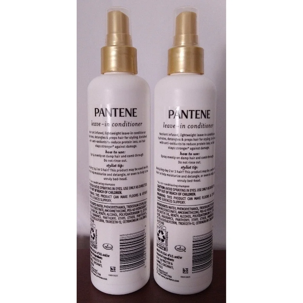 (2) Pantene Pro-V LOT Leave In Conditioner Mist Protect Detangle Hair Moisture